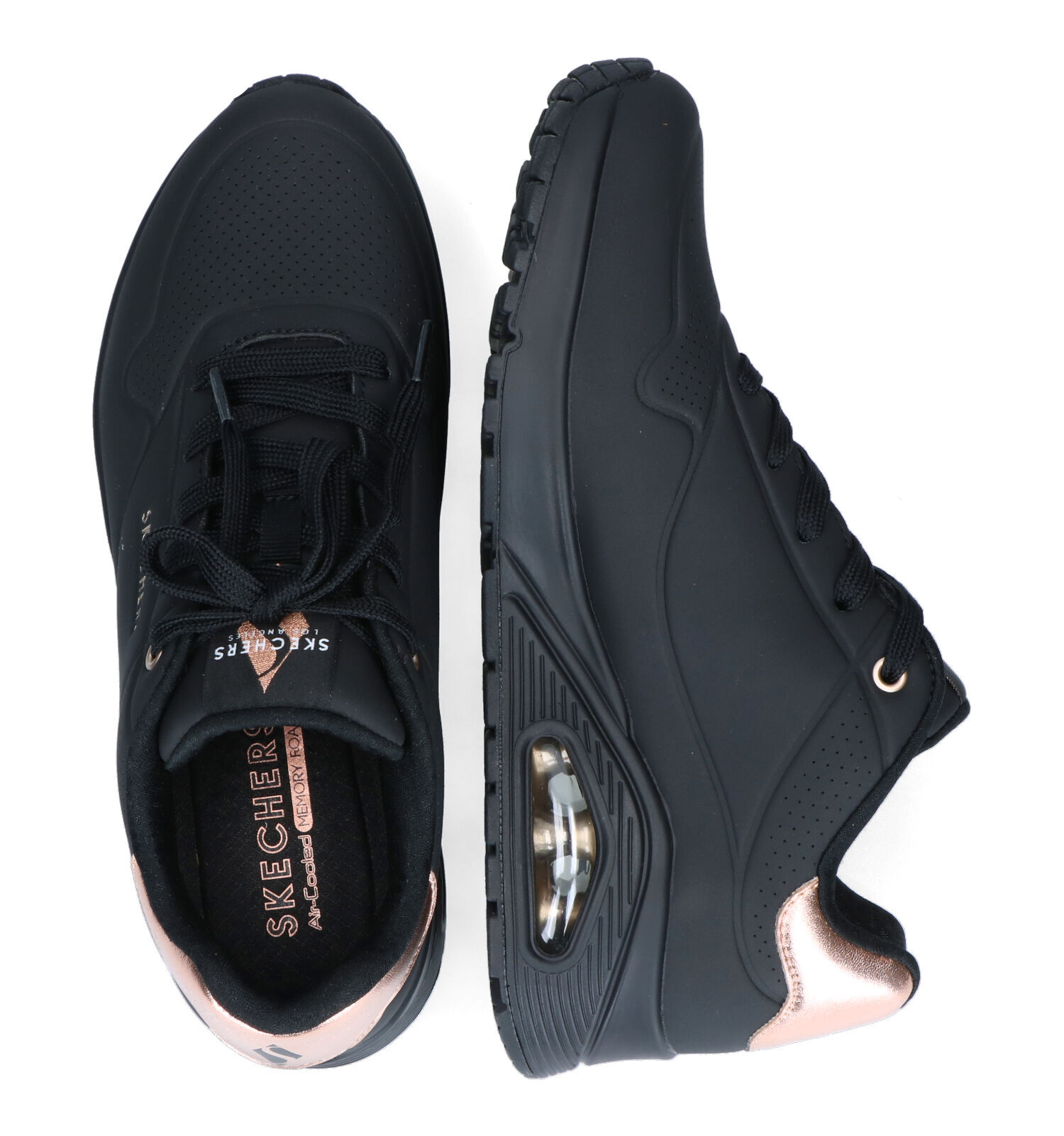 Skechers memory foam zwart dames best sale