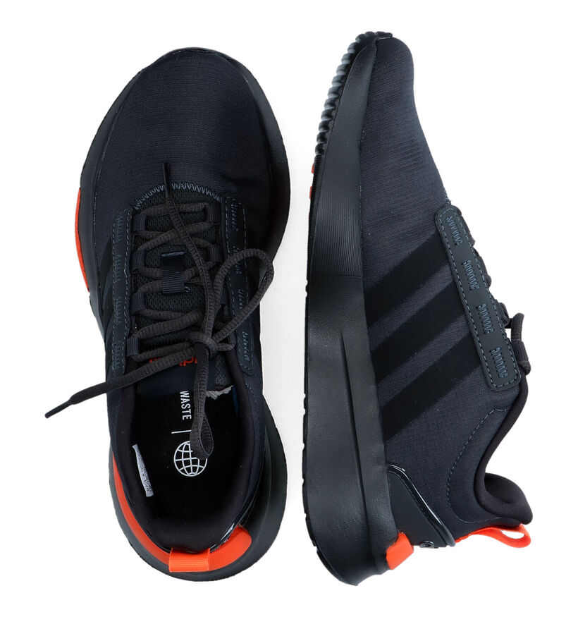 adidas Racer Zwarte Sneakers voor jongens (308053) - geschikt voor steunzolen