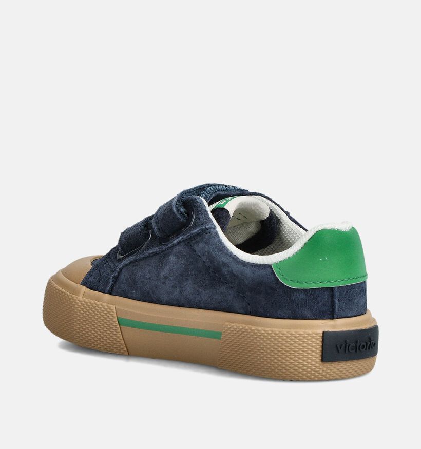 Victoria Tribu Chaussures à scratch en Bleu foncé pour filles, garçons (363402) - pour semelles orthopédiques