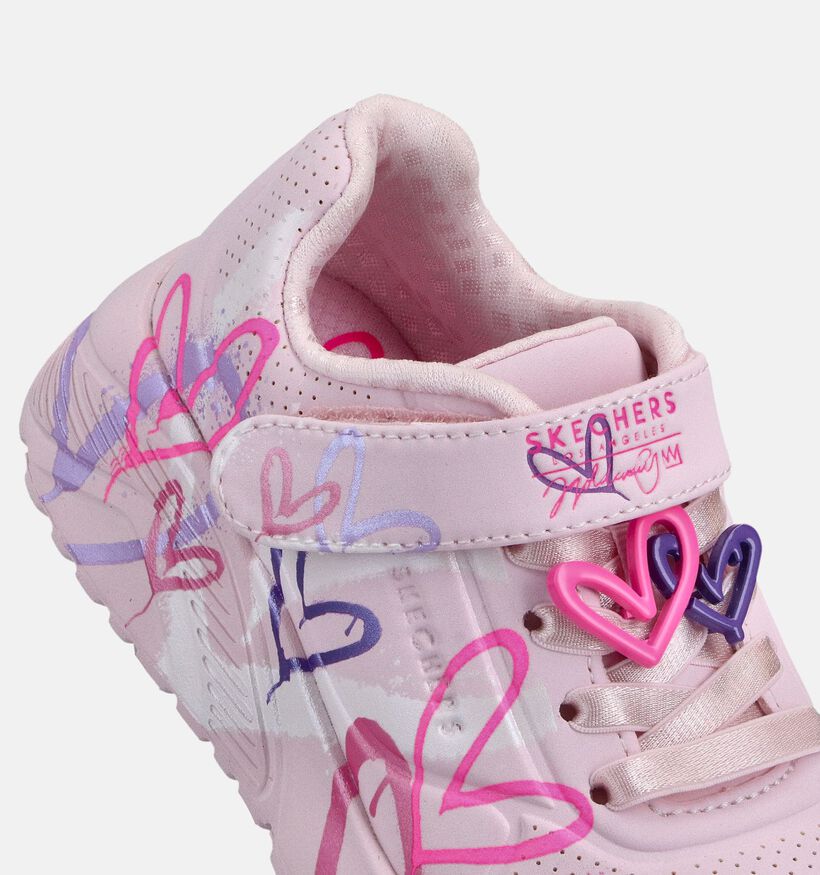 Skechers Uno Lite Roze Sneakers voor meisjes (368511) - geschikt voor steunzolen