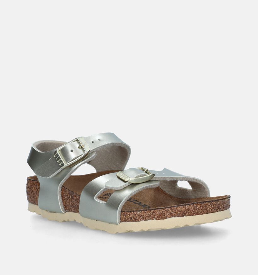 Birkenstock Rio Birko Flor Sandales en Or pour filles (338102)