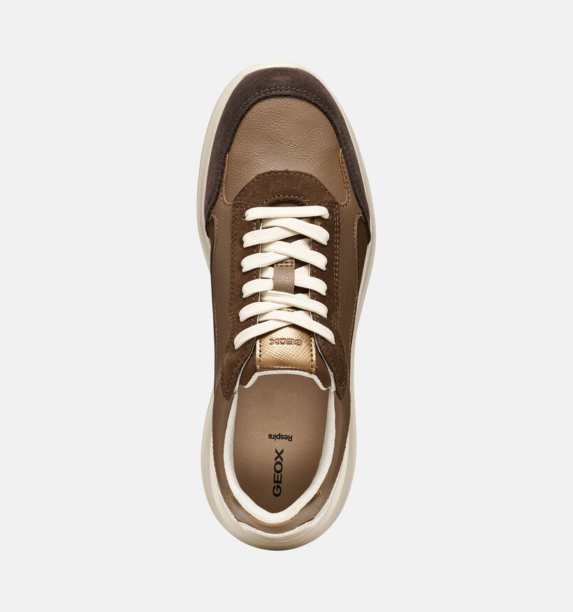 Geox Plummery Bruine/Taupe Sneakers voor dames (376389) - geschikt voor steunzolen