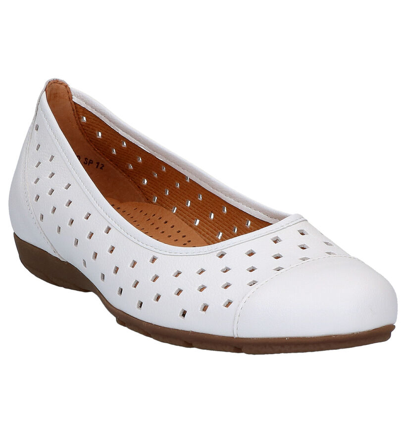 Gabor Hoovercraft Ballerines en Blanc en cuir (271655)