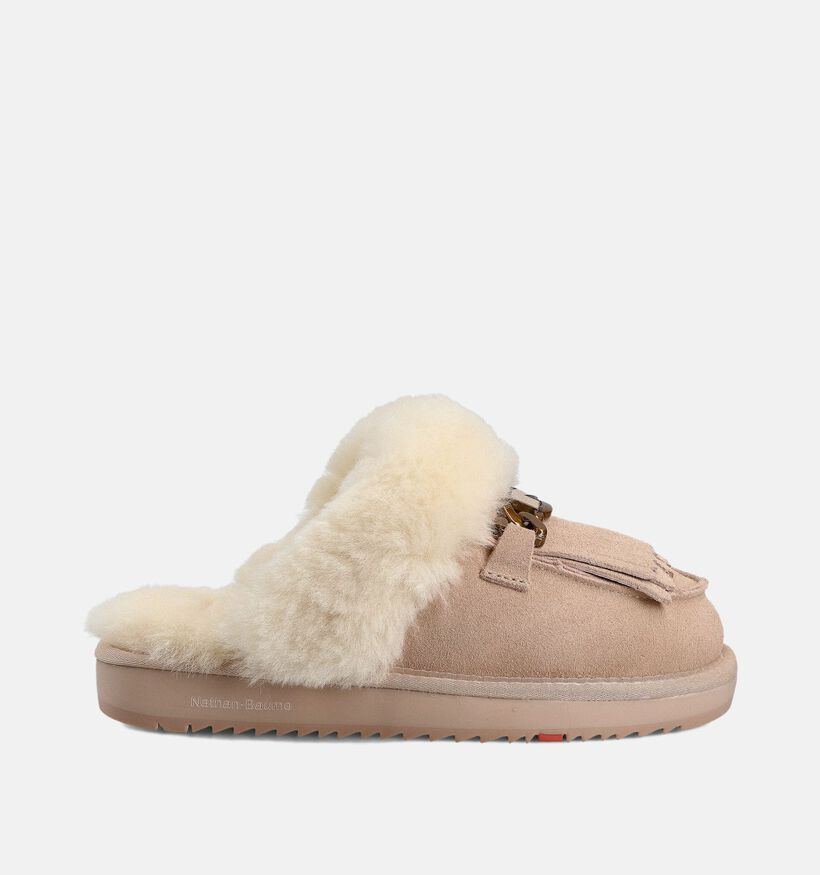 Nathan-Baume Pantoufles ouvertes en Beige pour femmes (363629)