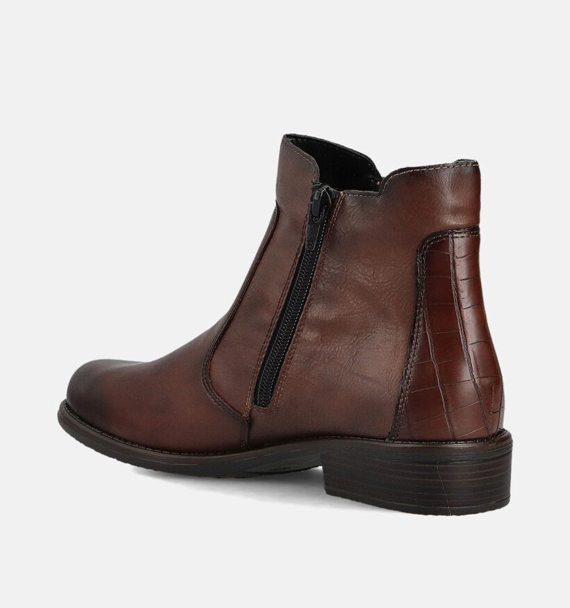 Remonte Donkerbruine Boots Chelsea voor dames (377947) - geschikt voor steunzolen