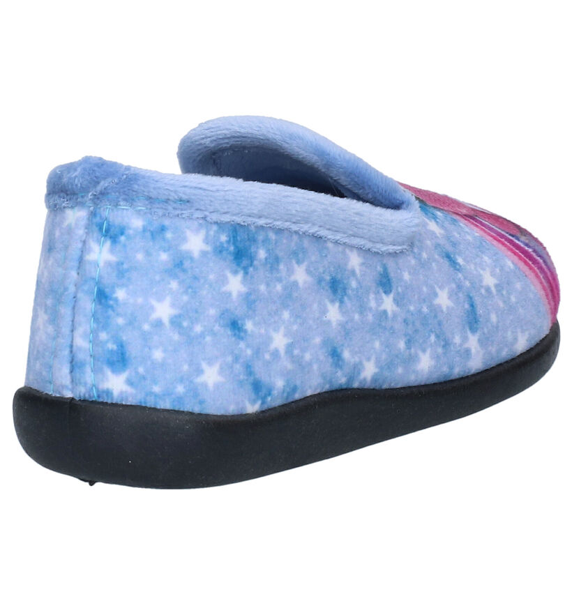 Milo & Mila Blauwe Pantoffels in stof (300088)