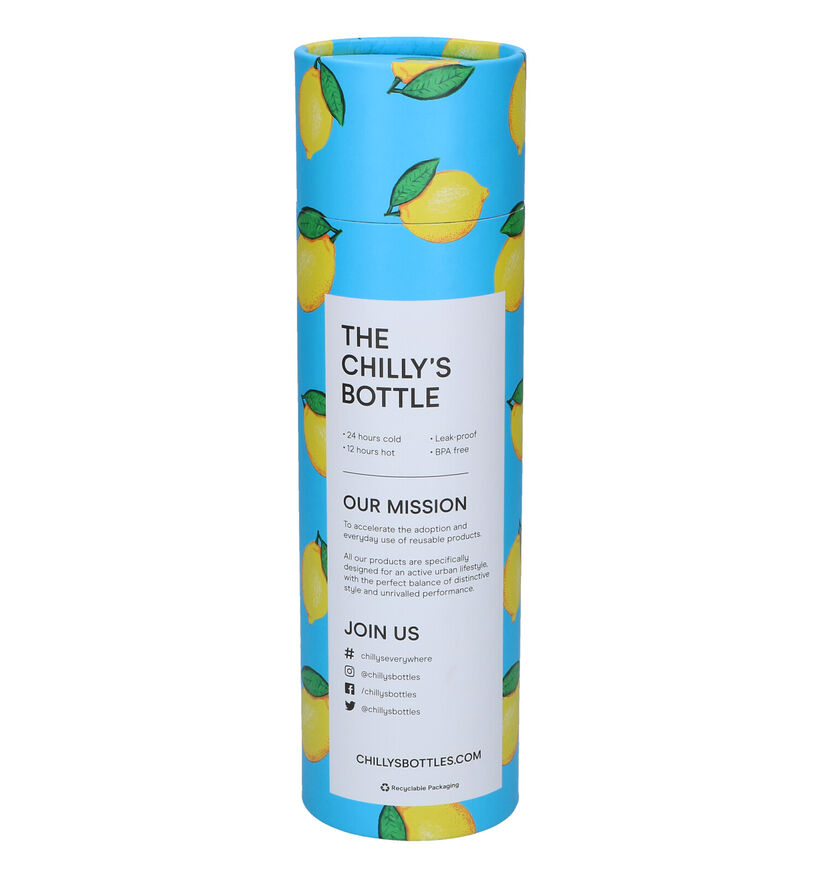 Chilly's Emma Icons Lemon Gourde en Bleu 500ml pour filles, hommes, femmes, garçons (283541)