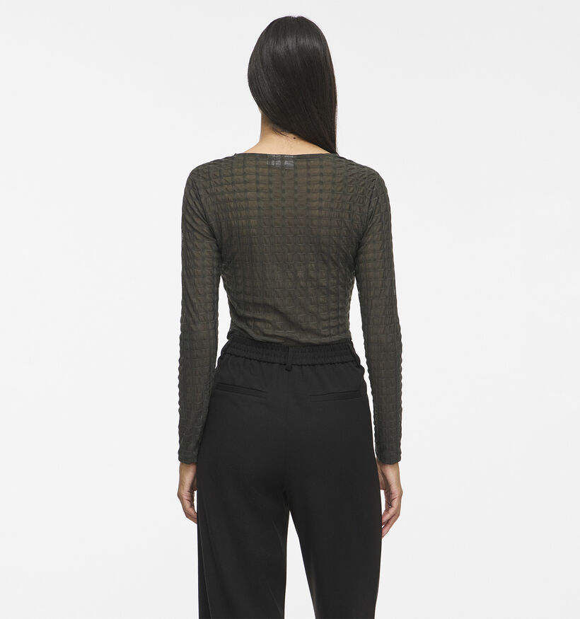 Vila Mirani Donkergroene T-shirt met Lange Mouwen voor dames (379737)