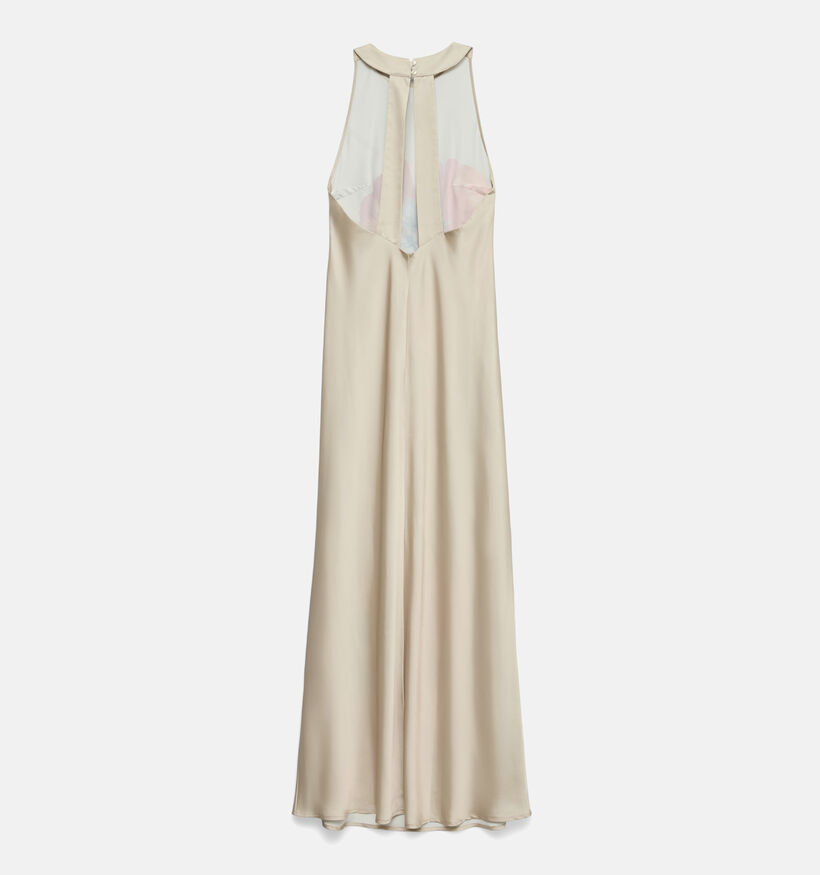 Vero Moda Reba Hibisca Robe mi-longue en Beige pour femmes (374960)