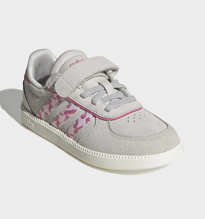 adidas Breaknet Sleek Baskets basses en Gris/Rose pour filles (375410)