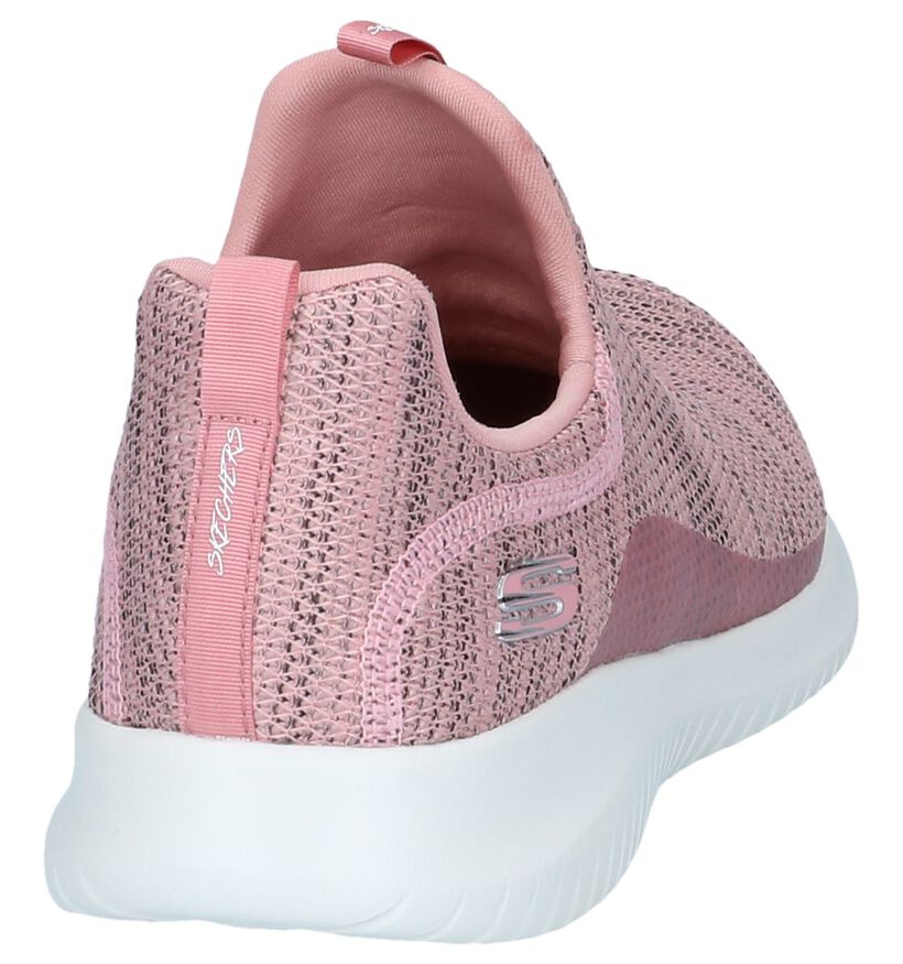 Skechers Ultra Flex Roze Sneakers in stof (286758)