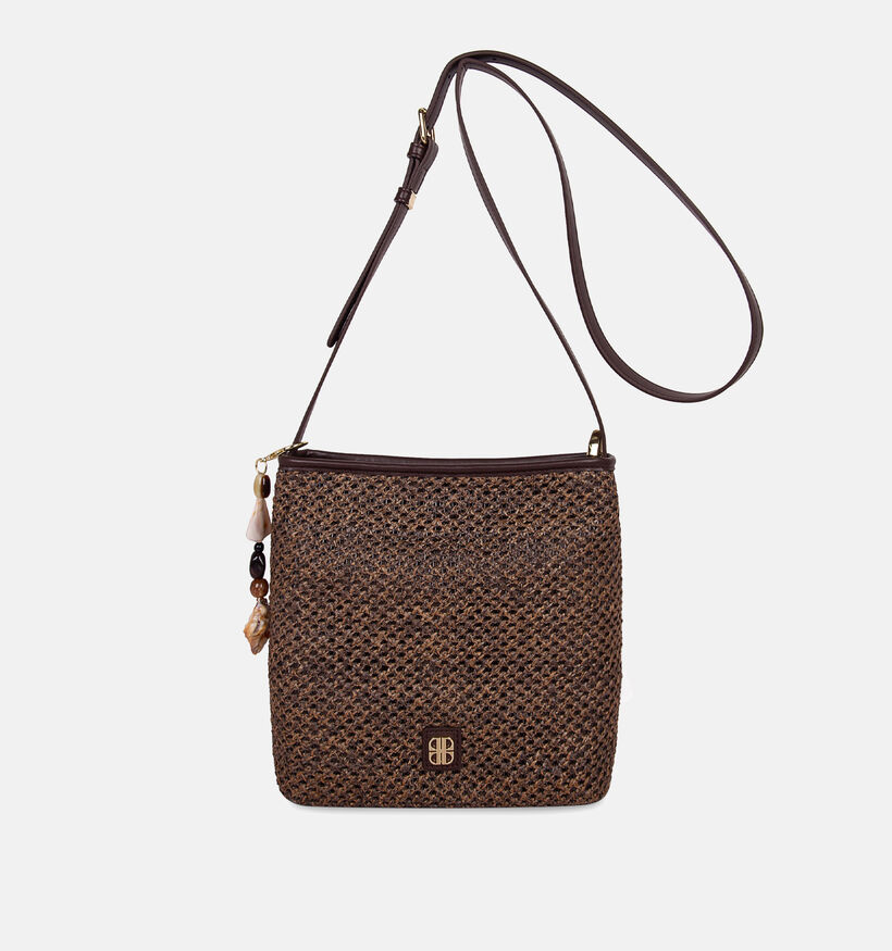 Laurent David Donkerbruine Crossbodytas voor dames (373973)