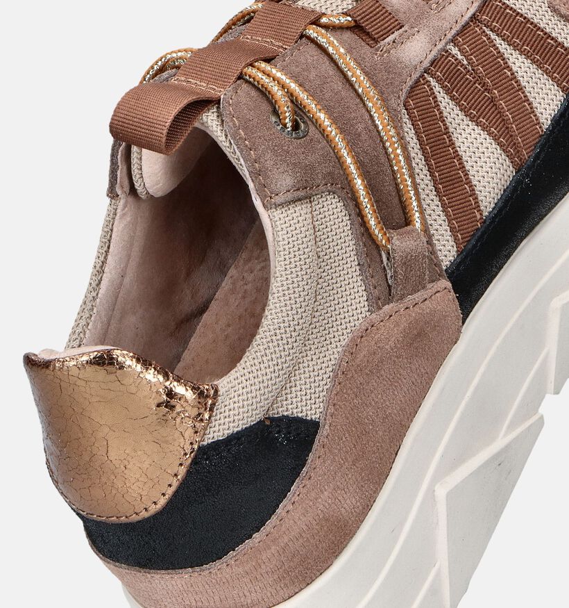 Tango Kady Fat Bruine Chunky sneakers voor dames (357307) - geschikt voor steunzolen