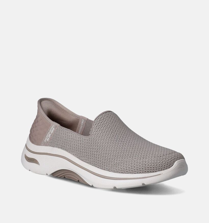 Skechers Go Walk Arch Fit Delora Slip-ins en Taupe pour femmes (351916) - pour semelles orthopédiques