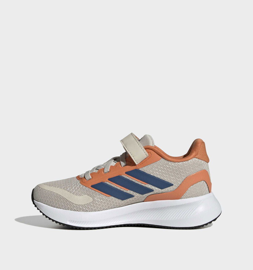 adidas Runfalcon Baskets basses en Beige pour gar&ccedil;ons (372779) - pour semelles orthop&eacute;diques