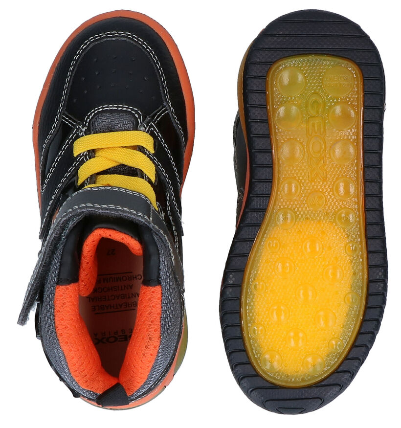 Geox Inek Zwarte Hoge Sneakers in kunstleer (288720)