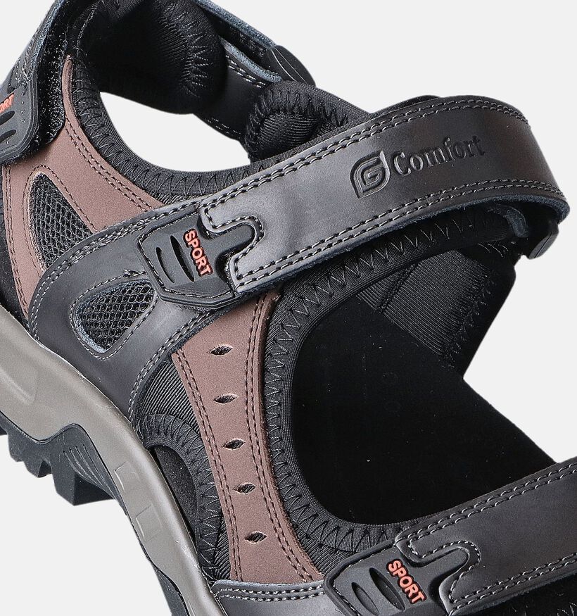 G-Comfort Zwarte Sandalen voor Steunzolen voor heren (356035) - geschikt voor steunzolen