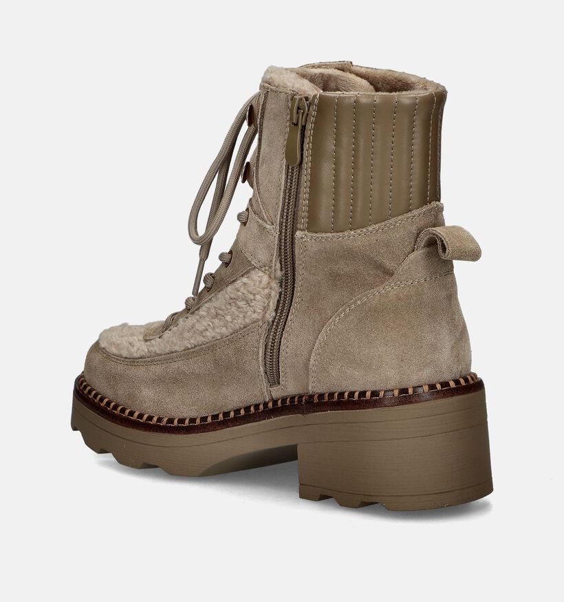 Signatur Boots à lacets en Beige pour femmes (347886)
