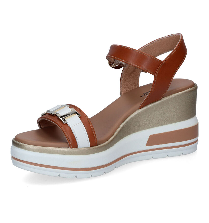 NeroGiardini Cognac Sandalen in leer (307455)