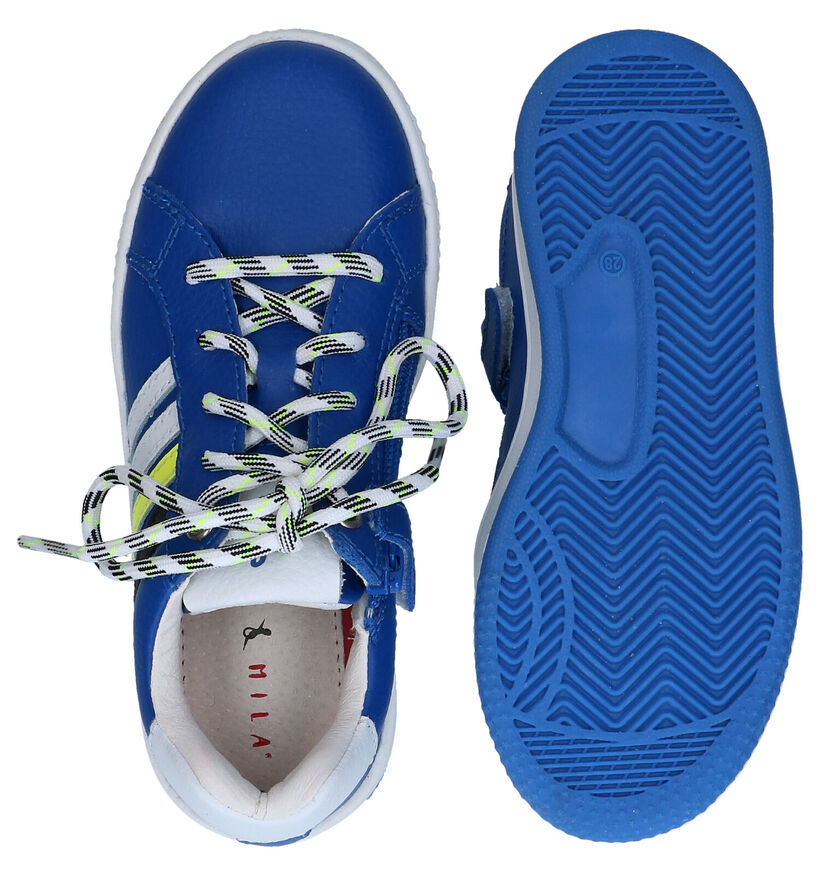 Milo & Mila Blauwe Rits-veterschoenen voor jongens (289360) - geschikt voor steunzolen