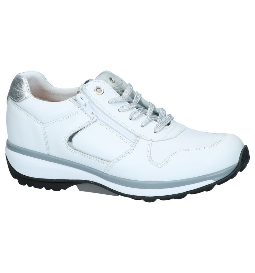 Witte Schoenen met Rits/Veter Xsensible Jersey in leer (246451)