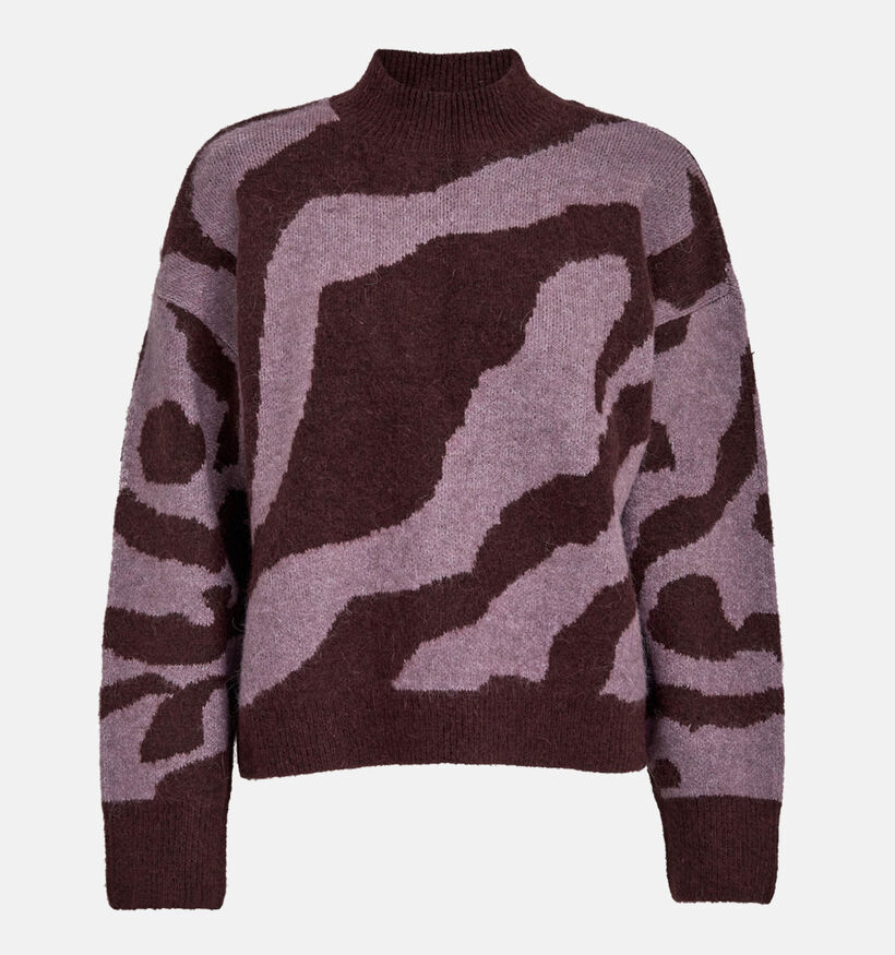 Minus Bettie Pull en tricot en Bordeaux pour femmes (349967)