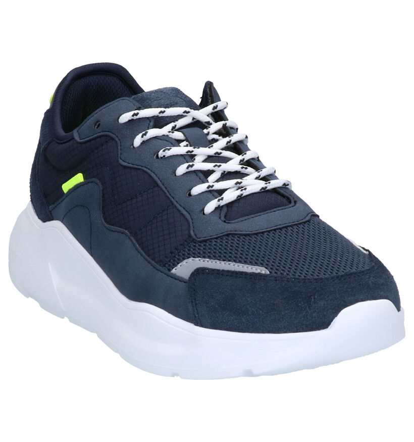 Bullboxer Blauwe Sneakers in daim (272165)