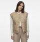 Vila Sibiria Doudoune courte sans manches en Beige pour femmes (351816)