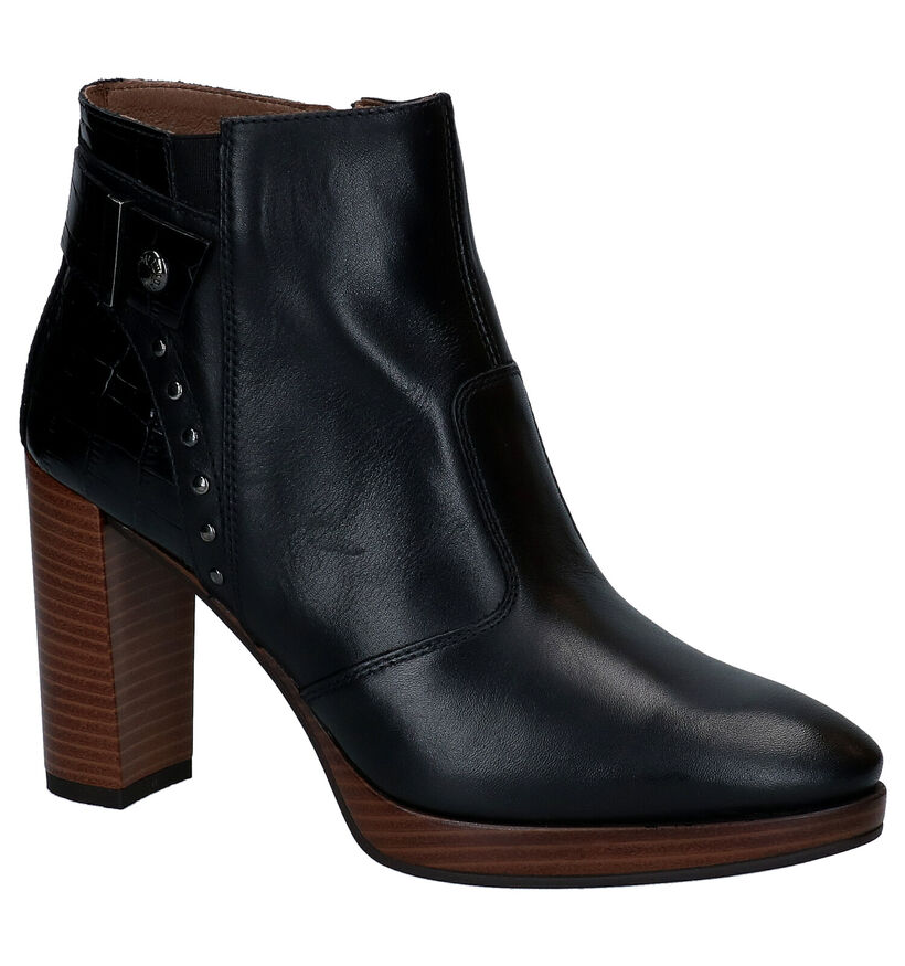 NeroGiardini Bottines à talons en Noir en cuir (300046)