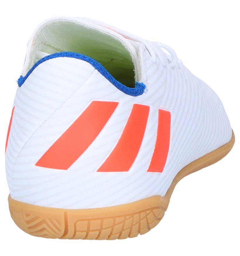 adidas Nemiziz Messi Chaussures de Foot pour Intérieur en Blanc en simili cuir (251622)