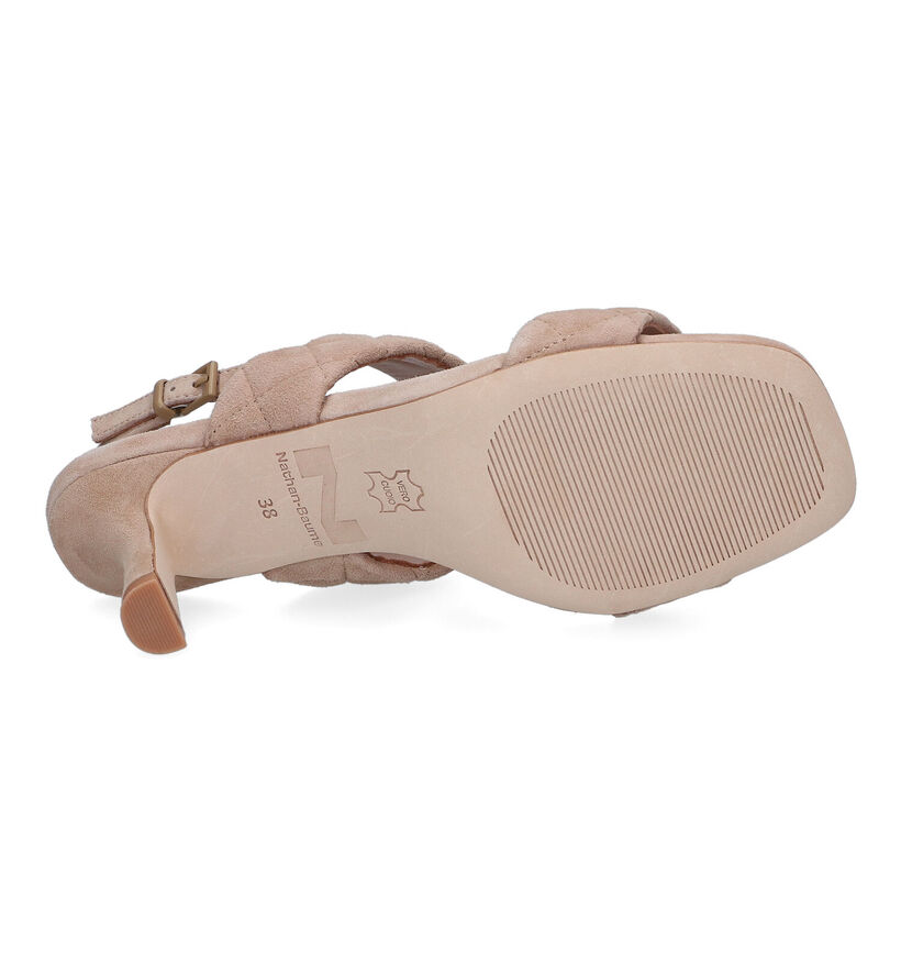 Nathan-Baume Sandales à talons en Beige en daim (308334)