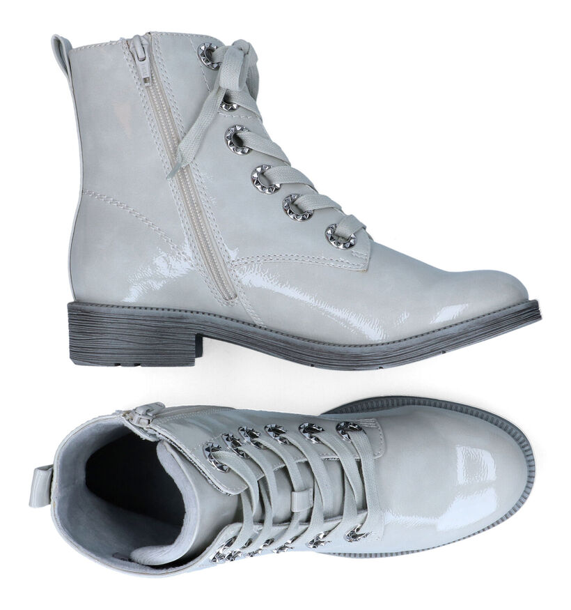Jana Bottines à lacets en Gris clair en simili cuir (317958)