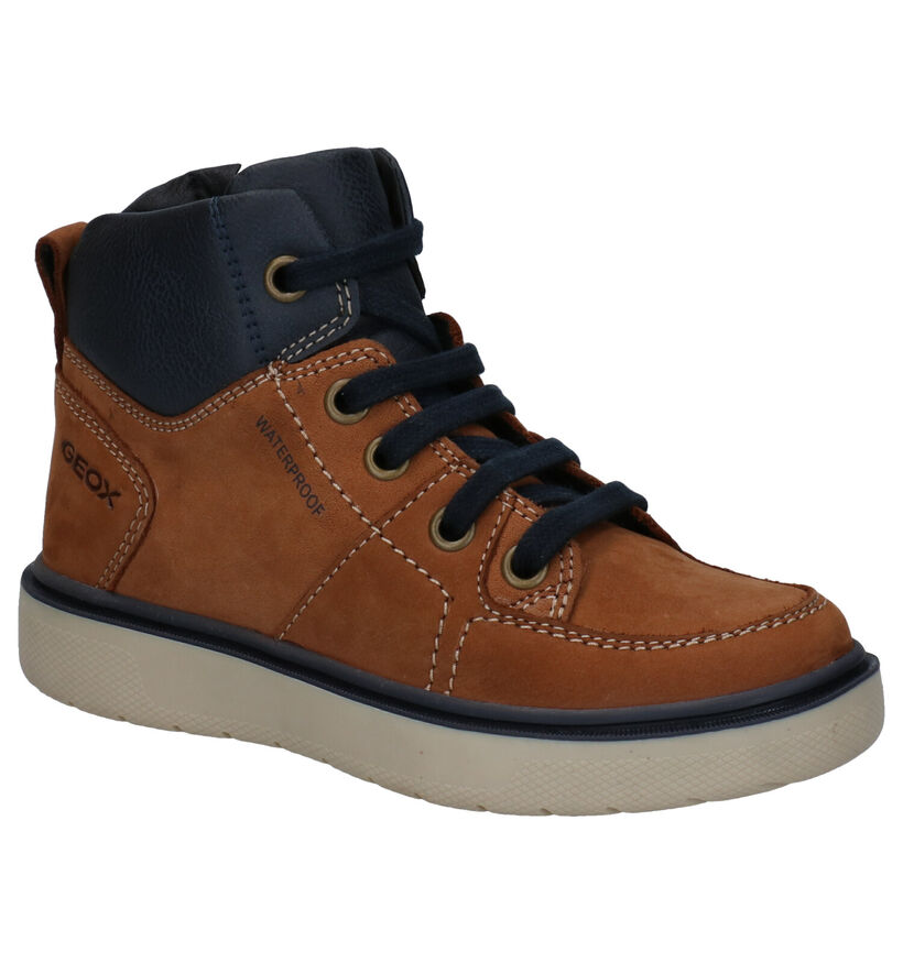 Geox Riddock Chaussures hautes en Cognac en cuir (278301)