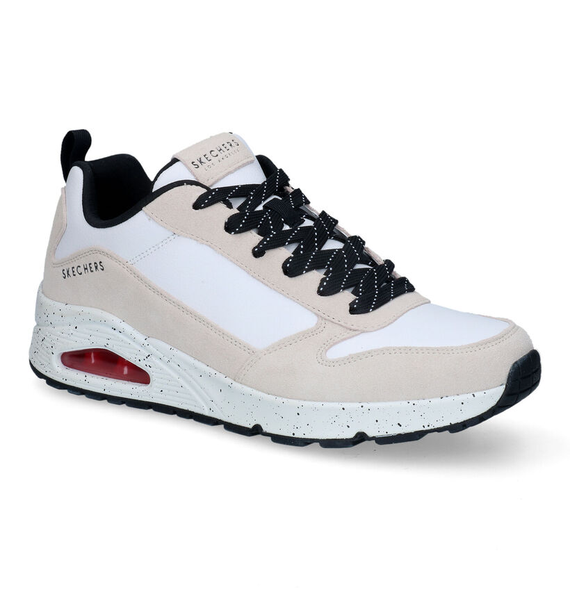 Skechers Uno Draw 2 Baskets en Blanc en nubuck (319167)