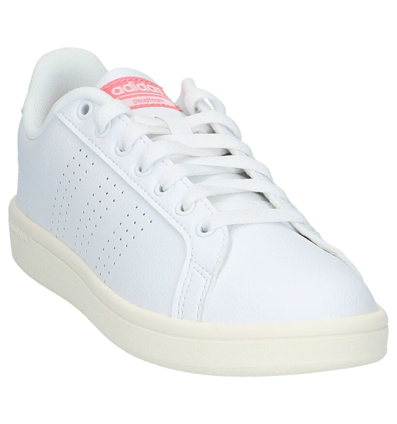 adidas Cloudfoam Adventage Baskets en Blanc en simili cuir (218293)