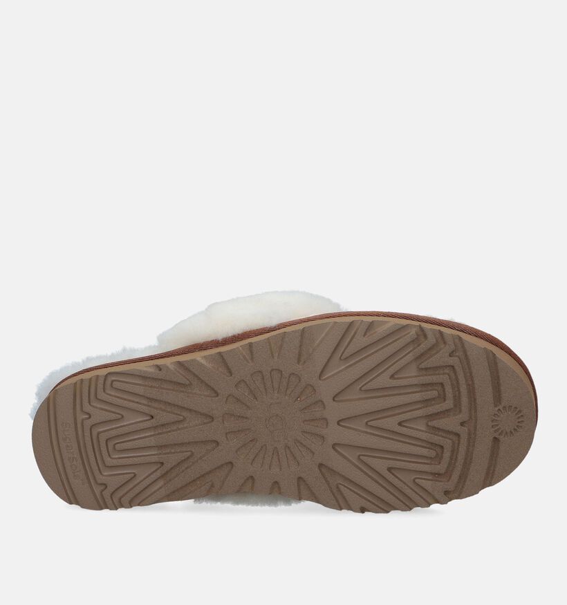 UGG Cozy Pantoufles en laine en Écru pour femmes (344844)