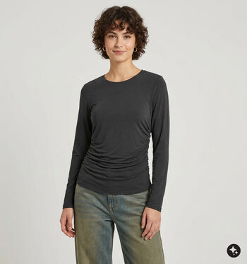 Vila T-shirts Zwart/Bruin/Groen