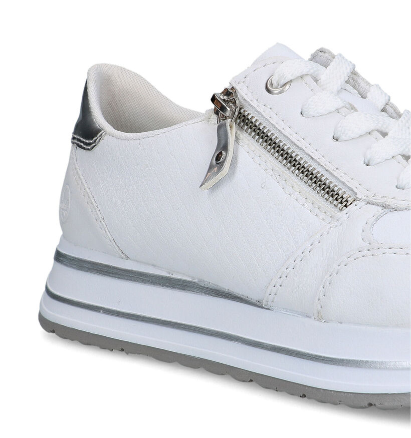 Rieker Witte Sneakers voor dames (320231) - geschikt voor steunzolen