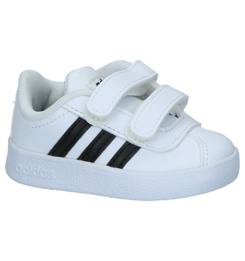 adidas VL Court 2.0 Baskets en Blanc en simili cuir (273461)