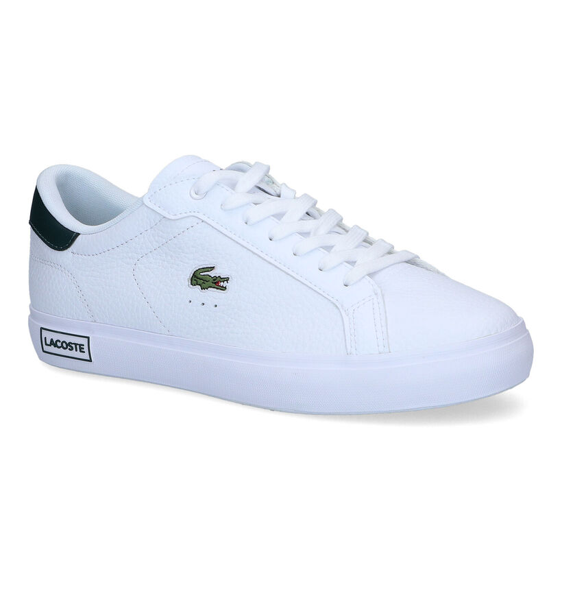 Lacoste Powercourt Witte Sneakers in leer (305636)