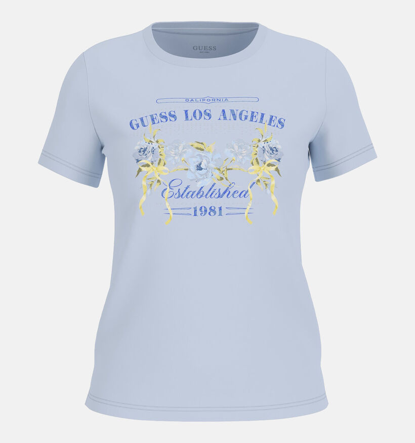 Guess Los Angeles Lichtblauwe T-shirt voor dames (370363)