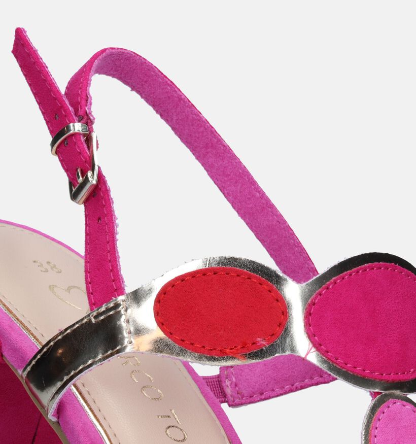 Marco Tozi Fuchsia Sandalen Met Blokhak voor dames (338346)