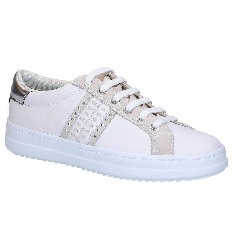 Geox Chaussures à lacets en Blanc en cuir (266855)