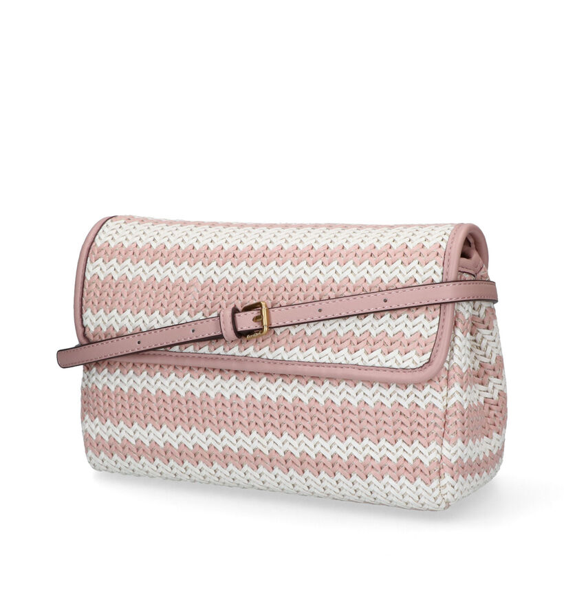 Kisses of Pearl Ruby Roze Crossbody Tas in kunstleer (309314)