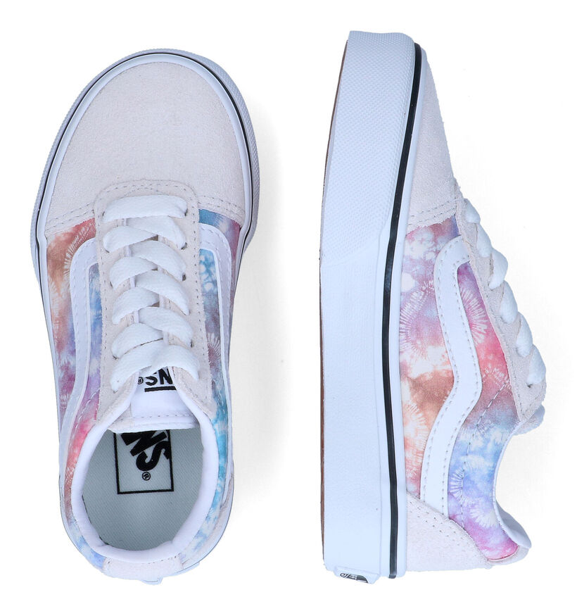 Vans Ward Heart Tie Dye Baskets en Blanc pour filles (303050)