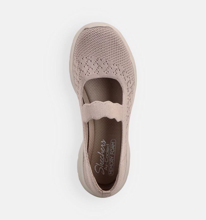 Skechers Bedford Taupe Lage Schoenen voor dames (367842) - geschikt voor steunzolen