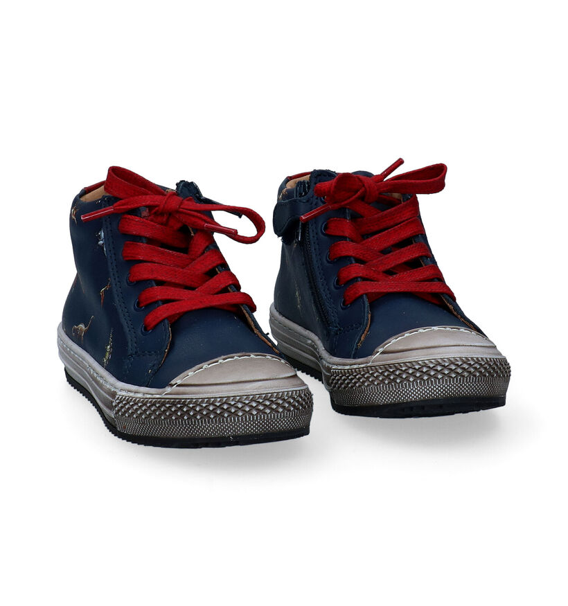STONES and BONES Vome Bottines en Bleu en cuir (295168)