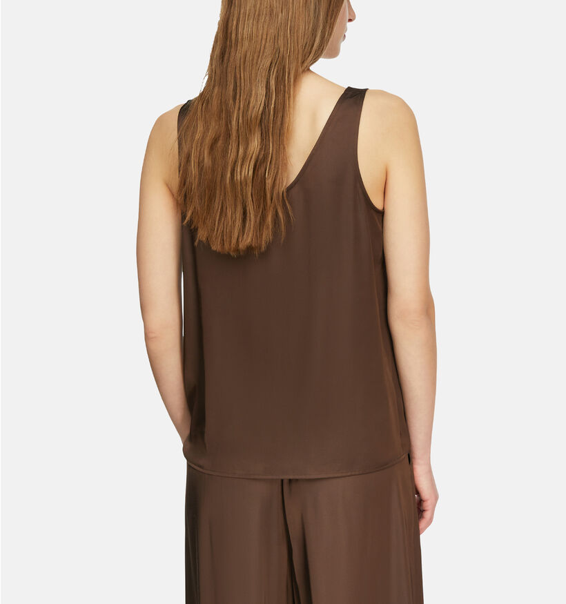 comma Donkerbruine Top voor dames (373148)