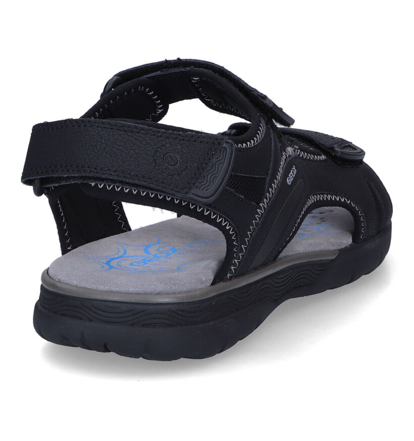 Geox Spherica Zwarte Sandalen in kunstleer (312920)