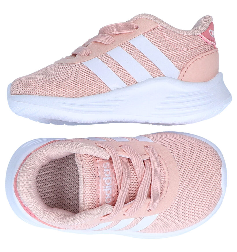 adidas Lite Racer Baskets en Rose en simili cuir (293301)